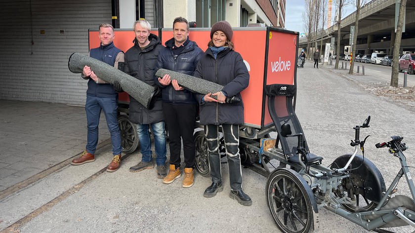 Elis Textil Service testar cykelleveranser - på väg mot en fossilfri fordonsflotta